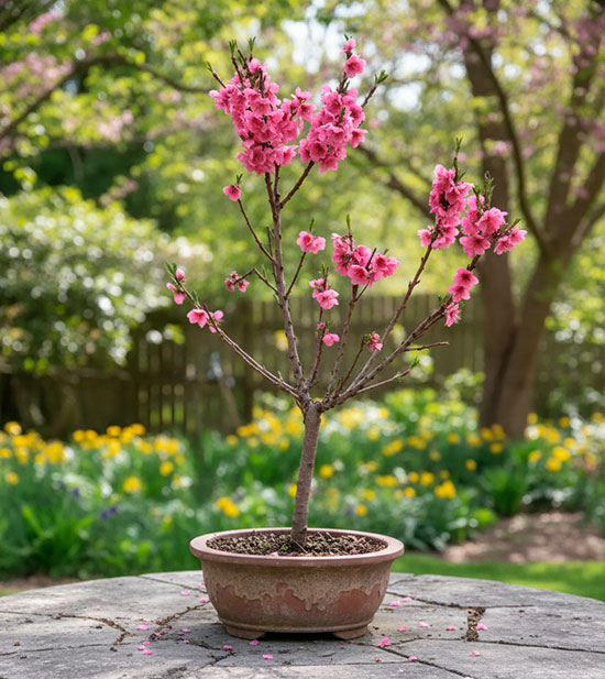 Bonsái de durazno - prunus persica