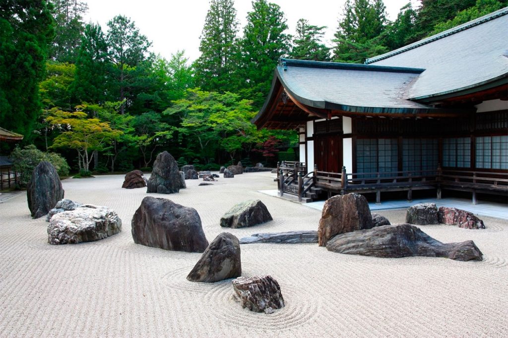 Bonito jardín Zen